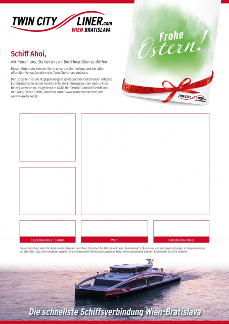 Twin City Liner Gutschein
