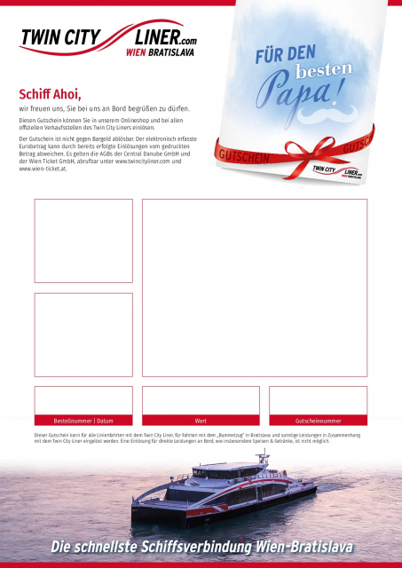 Twin City Liner Gutschein
